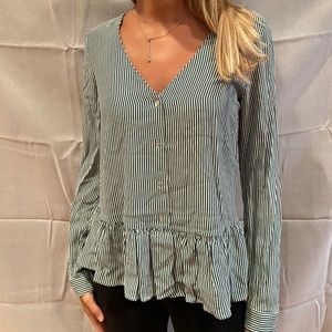 ZARA pinstripe blouse S